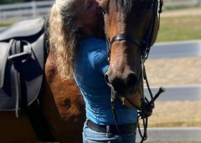 Dragonsmeade Paragon and LaVonne Copps - sharing a moment